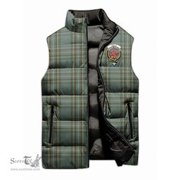 Scottish Kelly Dress Clan Tartan Puffer Vest, Family Crest Plaid Sleeveless Down Jacket Scottish Plaid Tartan Plaid - ScotsTee - scotstee.com