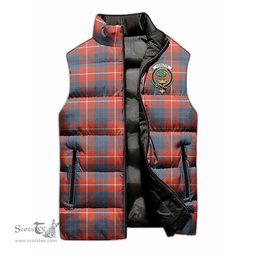 Scottish Hamilton Ancient Clan Tartan Puffer Vest, Family Crest Plaid Sleeveless Down Jacket Scottish Plaid Tartan Plaid - ScotsTee - scotstee.com