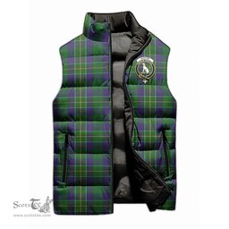 Scottish Hunter of Hunterston Clan Tartan Puffer Vest, Family Crest Plaid Sleeveless Down Jacket Scottish Plaid Tartan Plaid - ScotsTee - scotstee.com