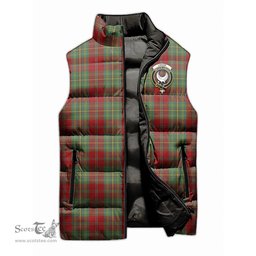 Scottish Leask Clan Tartan Puffer Vest, Family Crest Plaid Sleeveless Down Jacket Scottish Plaid Tartan Plaid - ScotsTee - scotstee.com