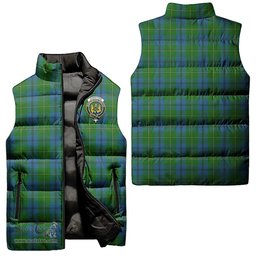 Scottish Johnstone Clan Tartan Puffer Vest, Family Crest Plaid Sleeveless Down Jacket Scottish Plaid Tartan Plaid - ScotsTee - scotstee.com