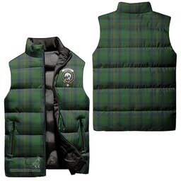 Scottish Kennedy Clan Tartan Puffer Vest, Family Crest Plaid Sleeveless Down Jacket Scottish Plaid Tartan Plaid - ScotsTee - scotstee.com