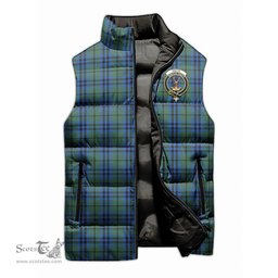 Scottish Keith Clan Tartan Puffer Vest, Family Crest Plaid Sleeveless Down Jacket Scottish Plaid Tartan Plaid - ScotsTee - scotstee.com