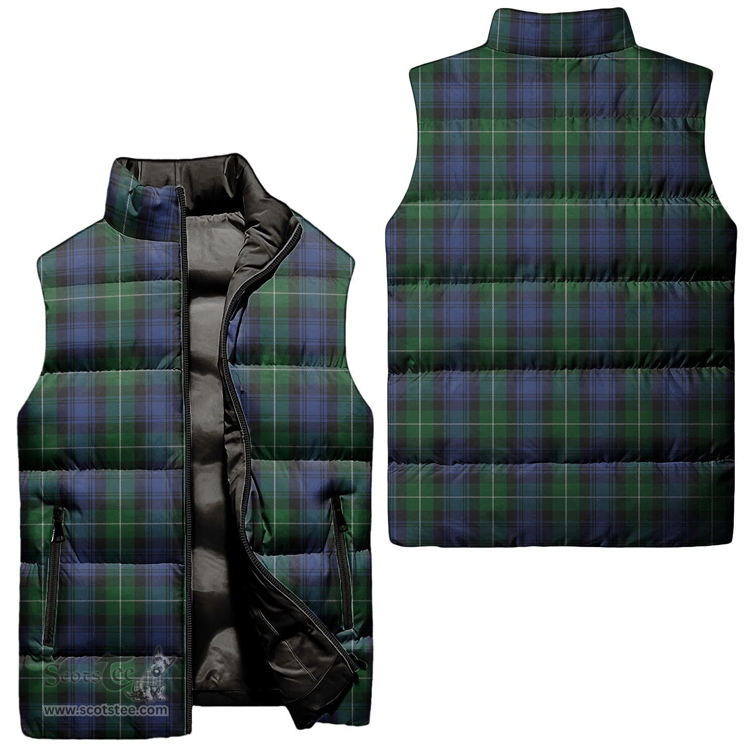 Scottish Lamont #2 Tartan Tartan Puffer Vest, Tartan Plaid Sleeveless Down Jacket Scottish Plaid Tartan Plaid - ScotsTee - scotstee.com