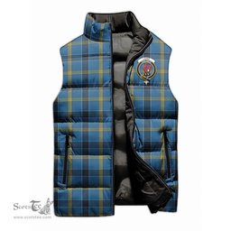 Scottish Laing Clan Tartan Puffer Vest, Family Crest Plaid Sleeveless Down Jacket Scottish Plaid Tartan Plaid - ScotsTee - scotstee.com