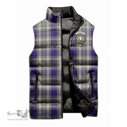 Scottish Livingston Dress Clan Tartan Puffer Vest, Family Crest Plaid Sleeveless Down Jacket Scottish Plaid Tartan Plaid - ScotsTee - scotstee.com