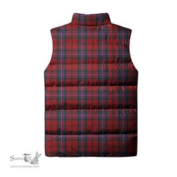 Scottish Kelly of Sleat Red Clan Tartan Puffer Vest, Family Crest Plaid Sleeveless Down Jacket Scottish Plaid Tartan Plaid - ScotsTee - scotstee.com