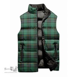 Scottish MacAlpin Ancient Tartan Tartan Puffer Vest, Tartan Plaid Sleeveless Down Jacket Scottish Plaid Tartan Plaid - ScotsTee - scotstee.com