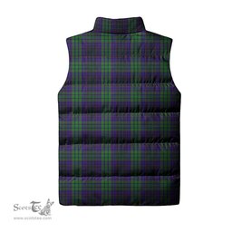 Scottish Lumsden Green Clan Tartan Puffer Vest, Family Crest Plaid Sleeveless Down Jacket Scottish Plaid Tartan Plaid - ScotsTee - scotstee.com
