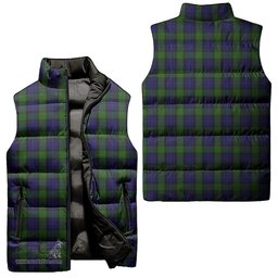 Scottish Gunn Tartan Tartan Puffer Vest, Tartan Plaid Sleeveless Down Jacket Scottish Plaid Tartan Plaid - ScotsTee - scotstee.com