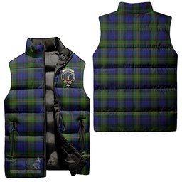 Scottish Jamieson Clan Tartan Puffer Vest, Family Crest Plaid Sleeveless Down Jacket Scottish Plaid Tartan Plaid - ScotsTee - scotstee.com