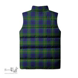 Scottish Johnstone Modern Clan Tartan Puffer Vest, Family Crest Plaid Sleeveless Down Jacket Scottish Plaid Tartan Plaid - ScotsTee - scotstee.com