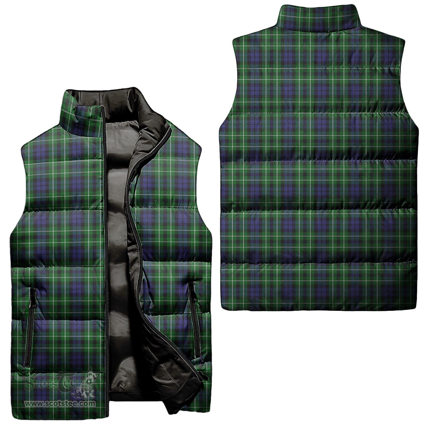 Scottish Graham of Montrose Tartan Tartan Puffer Vest, Tartan Plaid Sleeveless Down Jacket Scottish Plaid Tartan Plaid - ScotsTee - scotstee.com