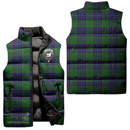 Scottish Lockhart Modern Clan Tartan Puffer Vest, Family Crest Plaid Sleeveless Down Jacket Scottish Plaid Tartan Plaid - ScotsTee - scotstee.com