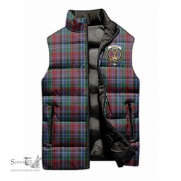 Scottish Gordon Red Clan Tartan Puffer Vest, Family Crest Plaid Sleeveless Down Jacket Scottish Plaid Tartan Plaid - ScotsTee - scotstee.com