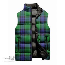 Scottish Haldane Tartan Tartan Puffer Vest, Tartan Plaid Sleeveless Down Jacket Scottish Plaid Tartan Plaid - ScotsTee - scotstee.com