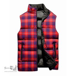 Scottish Hamilton Modern Tartan Tartan Puffer Vest, Tartan Plaid Sleeveless Down Jacket Scottish Plaid Tartan Plaid - ScotsTee - scotstee.com