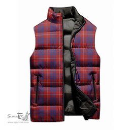 Scottish Hamilton Tartan Tartan Puffer Vest, Tartan Plaid Sleeveless Down Jacket Scottish Plaid Tartan Plaid - ScotsTee - scotstee.com