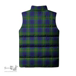 Scottish Johnston Modern Clan Tartan Puffer Vest, Family Crest Plaid Sleeveless Down Jacket Scottish Plaid Tartan Plaid - ScotsTee - scotstee.com
