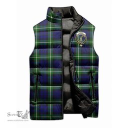 Scottish Lammie Clan Tartan Puffer Vest, Family Crest Plaid Sleeveless Down Jacket Scottish Plaid Tartan Plaid - ScotsTee - scotstee.com
