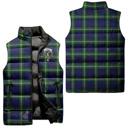 Scottish Lammie Clan Tartan Puffer Vest, Family Crest Plaid Sleeveless Down Jacket Scottish Plaid Tartan Plaid - ScotsTee - scotstee.com