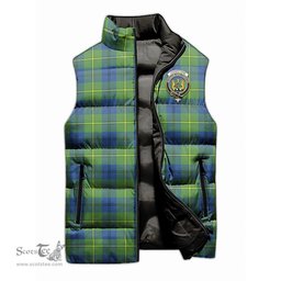 Scottish Johnstone Ancient Clan Tartan Puffer Vest, Family Crest Plaid Sleeveless Down Jacket Scottish Plaid Tartan Plaid - ScotsTee - scotstee.com