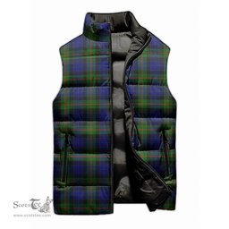 Scottish Jamieson Tartan Tartan Puffer Vest, Tartan Plaid Sleeveless Down Jacket Scottish Plaid Tartan Plaid - ScotsTee - scotstee.com