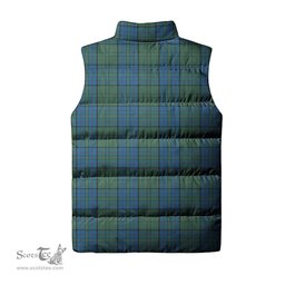 Scottish Lockhart Clan Tartan Puffer Vest, Family Crest Plaid Sleeveless Down Jacket Scottish Plaid Tartan Plaid - ScotsTee - scotstee.com