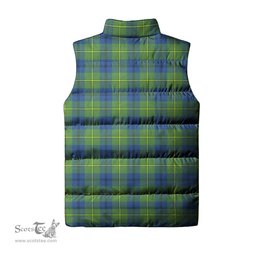 Scottish Johnston Ancient Clan Tartan Puffer Vest, Family Crest Plaid Sleeveless Down Jacket Scottish Plaid Tartan Plaid - ScotsTee - scotstee.com