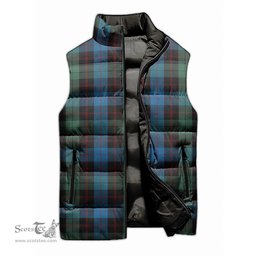 Scottish Guthrie Tartan Tartan Puffer Vest, Tartan Plaid Sleeveless Down Jacket Scottish Plaid Tartan Plaid - ScotsTee - scotstee.com