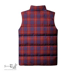 Scottish Hamilton Clan Tartan Puffer Vest, Family Crest Plaid Sleeveless Down Jacket Scottish Plaid Tartan Plaid - ScotsTee - scotstee.com