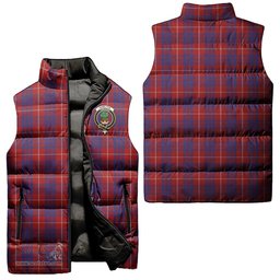 Scottish Hamilton Clan Tartan Puffer Vest, Family Crest Plaid Sleeveless Down Jacket Scottish Plaid Tartan Plaid - ScotsTee - scotstee.com