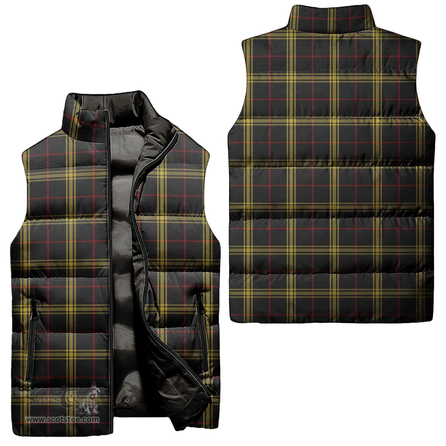 Scottish Gwynn Tartan Tartan Puffer Vest, Tartan Plaid Sleeveless Down Jacket Scottish Plaid Tartan Plaid - ScotsTee - scotstee.com