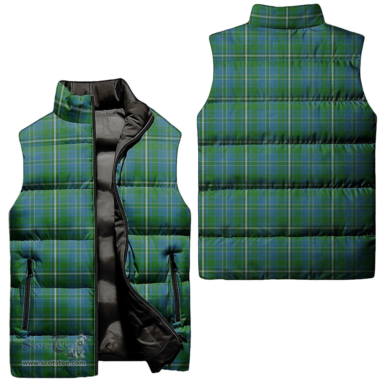 Scottish Hay Hunting Tartan Tartan Puffer Vest, Tartan Plaid Sleeveless Down Jacket Scottish Plaid Tartan Plaid - ScotsTee - scotstee.com