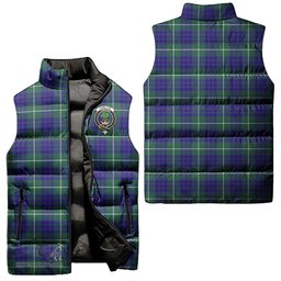 Scottish Hamilton Hunting Modern Clan Tartan Puffer Vest, Family Crest Plaid Sleeveless Down Jacket Scottish Plaid Tartan Plaid - ScotsTee - scotstee.com