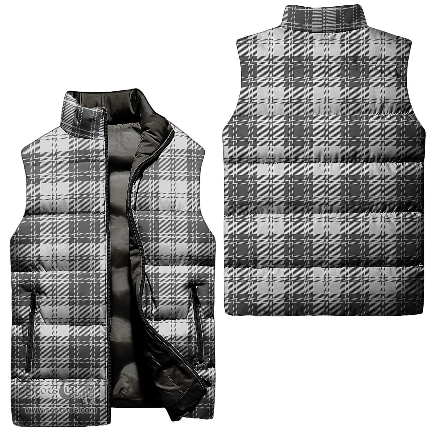 Scottish Glendinning Tartan Tartan Puffer Vest, Tartan Plaid Sleeveless Down Jacket Scottish Plaid Tartan Plaid - ScotsTee - scotstee.com