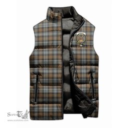 Scottish Gordon Weathered Clan Tartan Puffer Vest, Family Crest Plaid Sleeveless Down Jacket Scottish Plaid Tartan Plaid - ScotsTee - scotstee.com