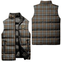 Scottish Gordon Weathered Clan Tartan Puffer Vest, Family Crest Plaid Sleeveless Down Jacket Scottish Plaid Tartan Plaid - ScotsTee - scotstee.com