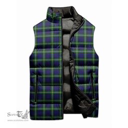 Scottish Lamont Modern Tartan Tartan Puffer Vest, Tartan Plaid Sleeveless Down Jacket Scottish Plaid Tartan Plaid - ScotsTee - scotstee.com