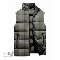 Scottish Haig Tartan Tartan Puffer Vest, Tartan Plaid Sleeveless Down Jacket Scottish Plaid Tartan Plaid - ScotsTee - scotstee.com