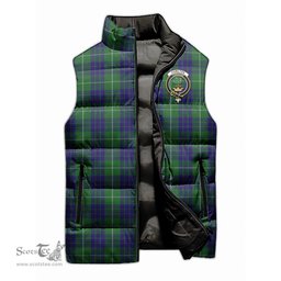 Scottish Hamilton Green Hunting Clan Tartan Puffer Vest, Family Crest Plaid Sleeveless Down Jacket Scottish Plaid Tartan Plaid - ScotsTee - scotstee.com