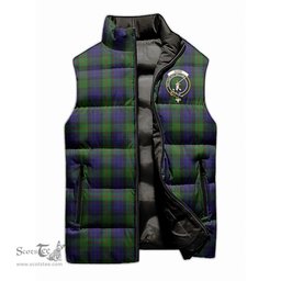 Scottish Gunn Clan Tartan Puffer Vest, Family Crest Plaid Sleeveless Down Jacket Scottish Plaid Tartan Plaid - ScotsTee - scotstee.com
