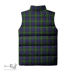 Scottish Gunn Clan Tartan Puffer Vest, Family Crest Plaid Sleeveless Down Jacket Scottish Plaid Tartan Plaid - ScotsTee - scotstee.com
