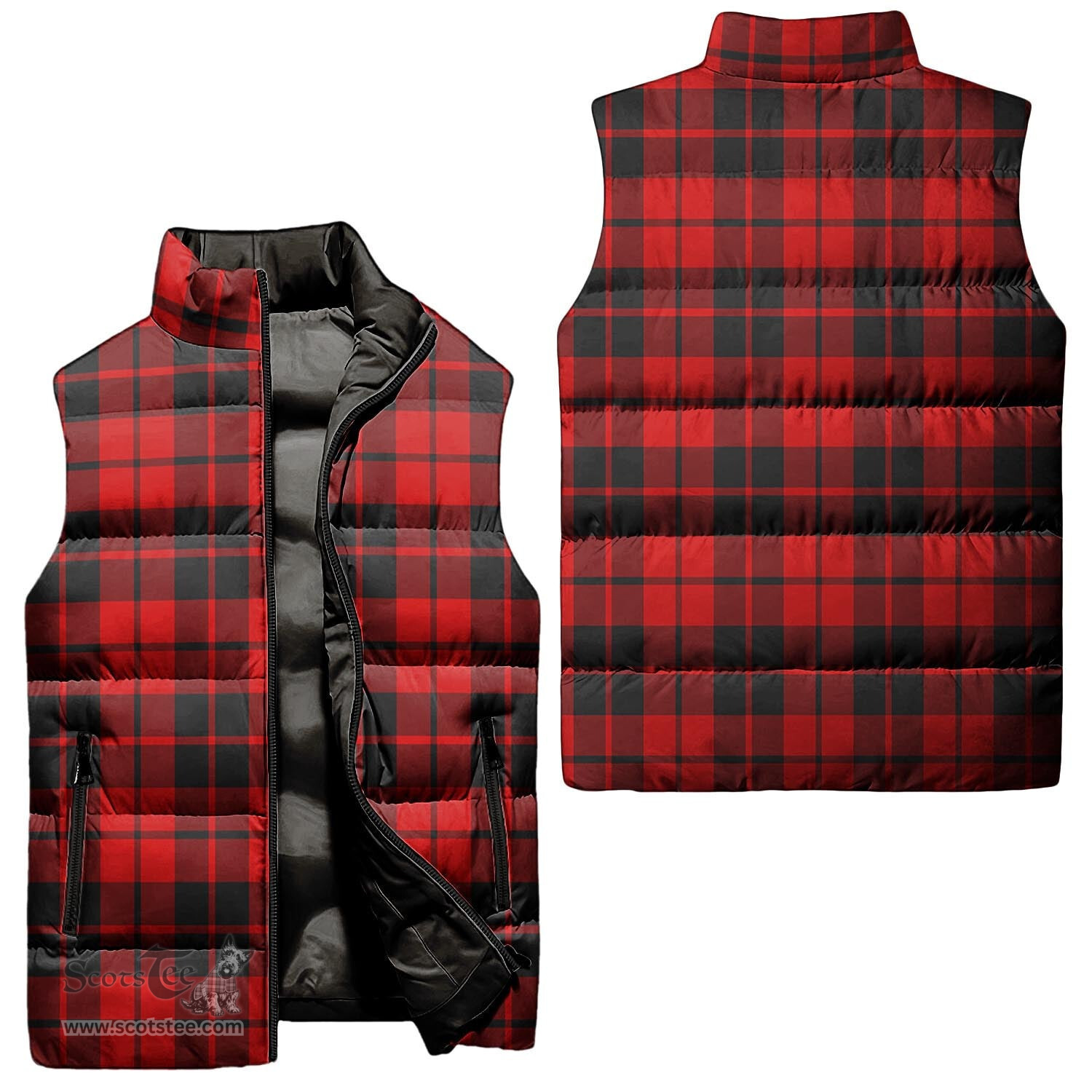 Scottish Hogg Tartan Tartan Puffer Vest, Tartan Plaid Sleeveless Down Jacket Scottish Plaid Tartan Plaid - ScotsTee - scotstee.com