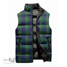 Scottish Hamilton Green Hunting Tartan Tartan Puffer Vest, Tartan Plaid Sleeveless Down Jacket Scottish Plaid Tartan Plaid - ScotsTee - scotstee.com