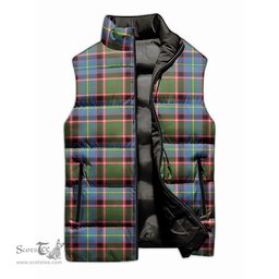 Scottish Glass Tartan Tartan Puffer Vest, Tartan Plaid Sleeveless Down Jacket Scottish Plaid Tartan Plaid - ScotsTee - scotstee.com