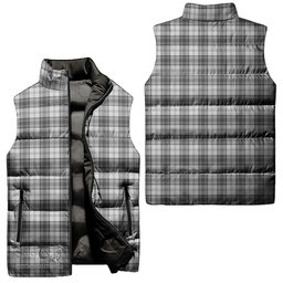 Scottish Douglas Grey Modern Tartan Tartan Puffer Vest, Tartan Plaid Sleeveless Down Jacket Scottish Plaid Tartan Plaid - ScotsTee - scotstee.com