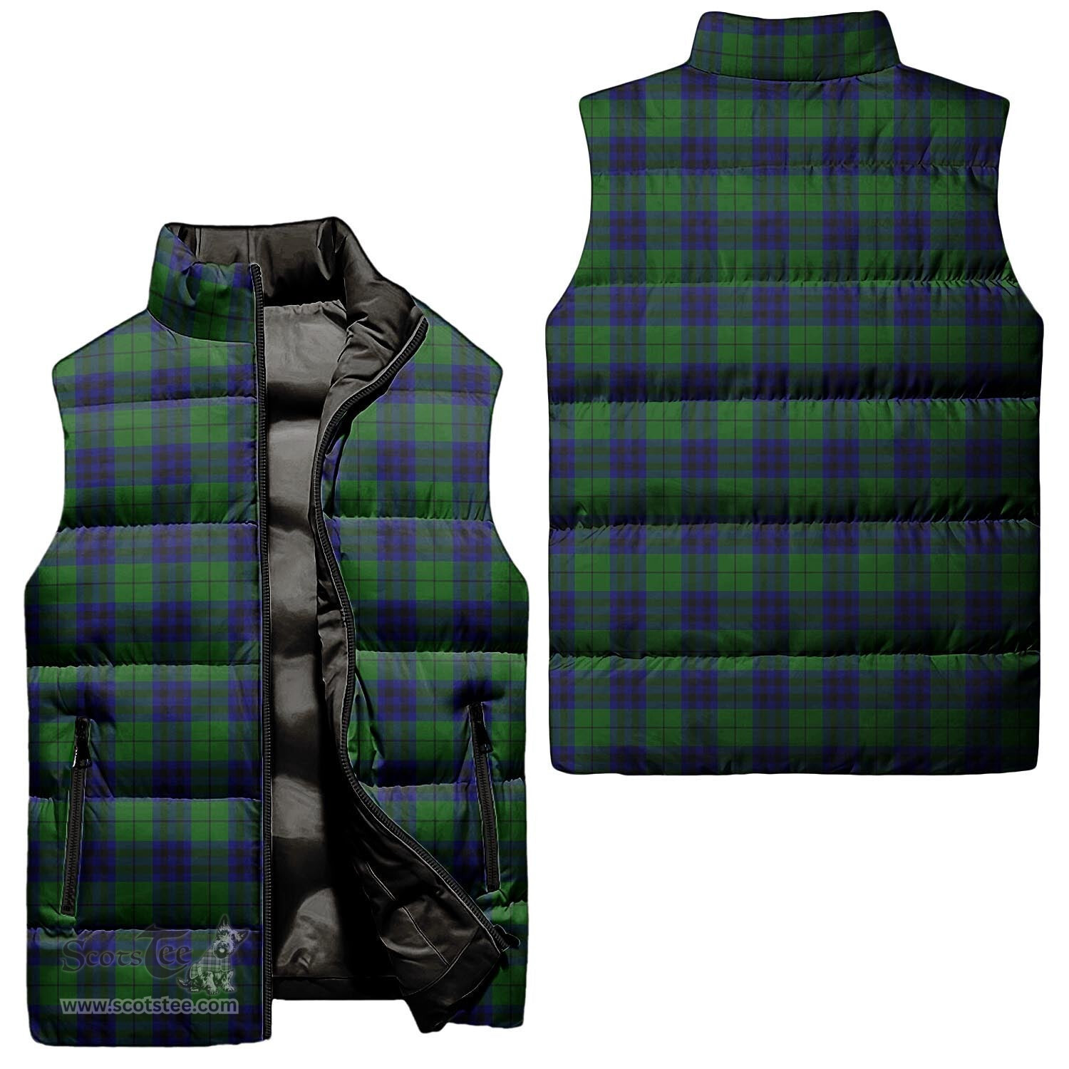 Scottish Keith Modern Tartan Tartan Puffer Vest, Tartan Plaid Sleeveless Down Jacket Scottish Plaid Tartan Plaid - ScotsTee - scotstee.com