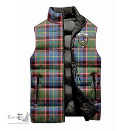 Scottish Stirling Bannockburn Clan Tartan Puffer Vest, Family Crest Plaid Sleeveless Down Jacket Scottish Plaid Tartan Plaid - ScotsTee - scotstee.com
