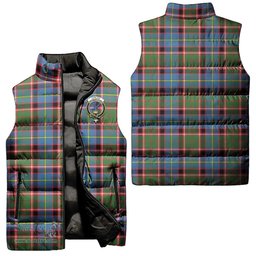 Scottish Stirling Bannockburn Clan Tartan Puffer Vest, Family Crest Plaid Sleeveless Down Jacket Scottish Plaid Tartan Plaid - ScotsTee - scotstee.com